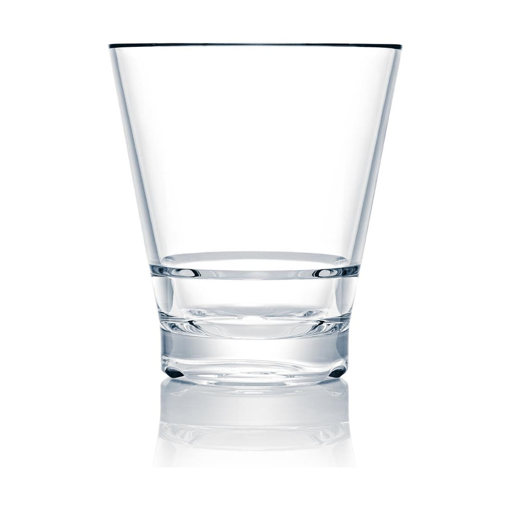 Steelite Capella Stack Clear Short Double Rocks 414ml (Box 12)(Direct) - VV3568 Plastic Drinkware Steelite   