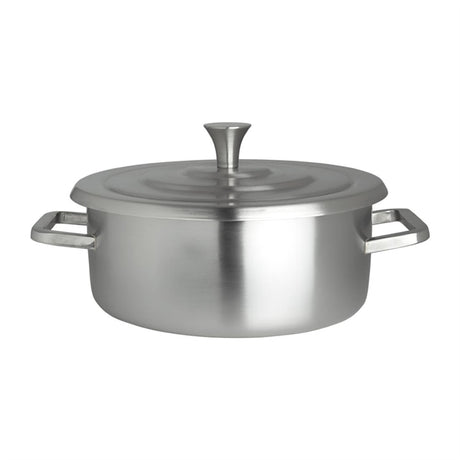 Steelite Creations Homestyle Brushed Stainless Round Chafer 1.9L - VV3901  Steelite   
