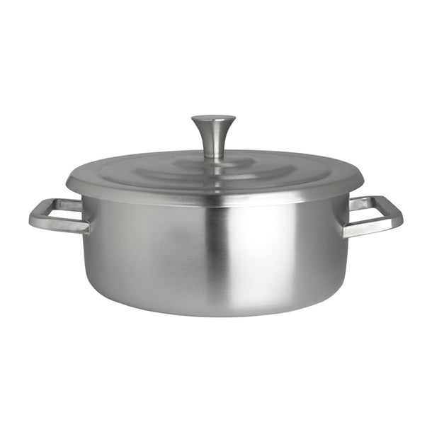 Steelite Creations Homestyle Brushed Stainless Round Chafer 1.9L - VV3901  Steelite   