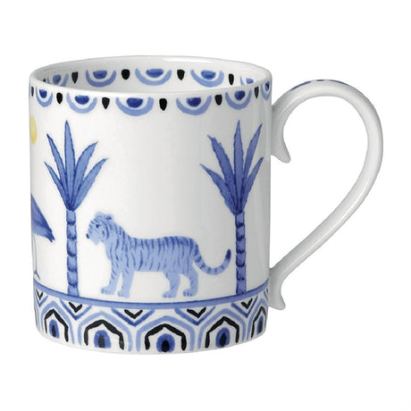 William Edwards Sultan's Garden Blue Mug Coupe 9cm, 350ml (Pack of 12) - VV3972 William Edwards Fine Bone Chin Steelite   