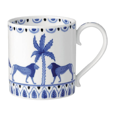 William Edwards Sultan's Garden Blue Mug Coupe 350ml (Pack of 12) - VV3973 William Edwards Fine Bone Chin Steelite   