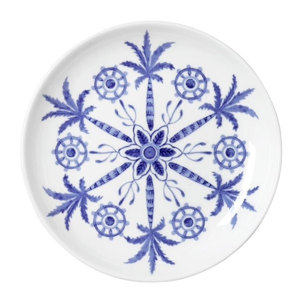 William Edwards Sultan's Garden Blue Butter Dish Coupe 110mm (Pack of 24) - VV3974 William Edwards Fine Bone Chin Steelite   