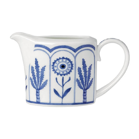 William Edwards Sultan's Garden Blue Milk Jug Stainless steel Coupe 220ml (Pack of 12) - VV3980 William Edwards Fine Bone Chin Steelite   