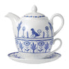 William Edwards Sultan's Garden Blue Tea for One Set Coupe (Pack of 6) - VV3982 William Edwards Fine Bone Chin Steelite   