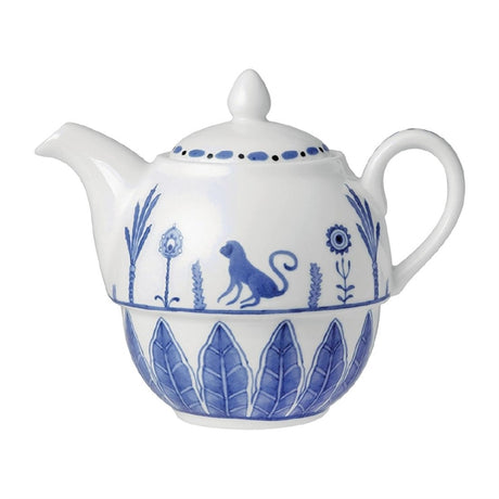 William Edwards Sultan's Garden Blue Tea For One Teapot Coupe 460ml (Pack of 6) - VV3984 William Edwards Fine Bone Chin Steelite   