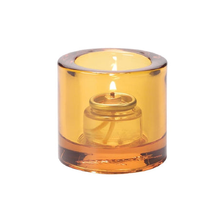 Hollowick Thick Round Amber Tealight 70mm x 73mm (Pack of 6) - VV4055  Hollowick   