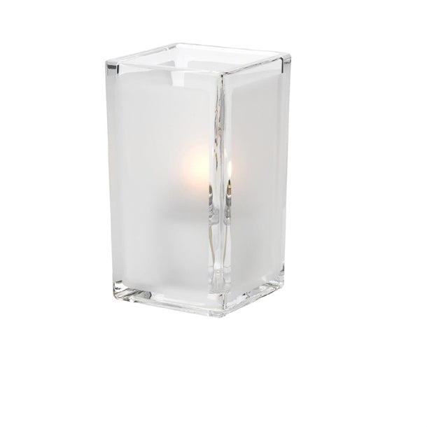 Hollowick Quad Clear Satin Panel Glass Votive 64mm x 110mm (Pack of 6) - VV4064  Hollowick   