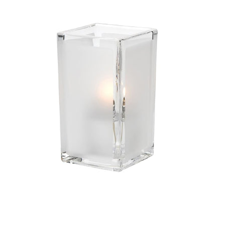 Hollowick Quad Clear Satin Panel Glass Votive 64mm x 110mm (Pack of 6) - VV4064  Hollowick   