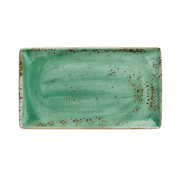 Steelite Craft Aqua Rectangle Three Plates 320x190mm (Pack of 6) - VV4227 Plates Steelite