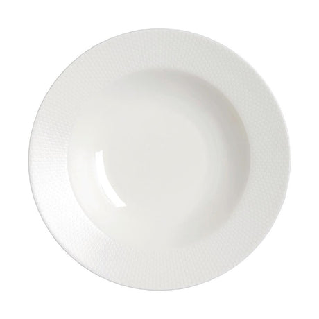 William Edwards Quanta Large Rim Bowls - Classic White 280mm (Pack of 6) - VV4464 Bowls Steelite