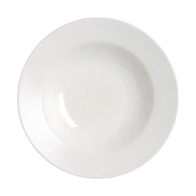 William Edwards Quanta Large Rim Bowls - Classic White 280mm (Pack of 6) - VV4464 Bowls Steelite