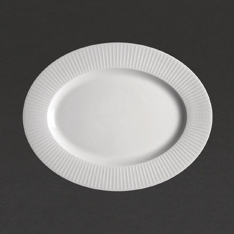 Steelite Willow Oval Plate. length 330mm. (Pack of 12) - VV676 Plates Steelite