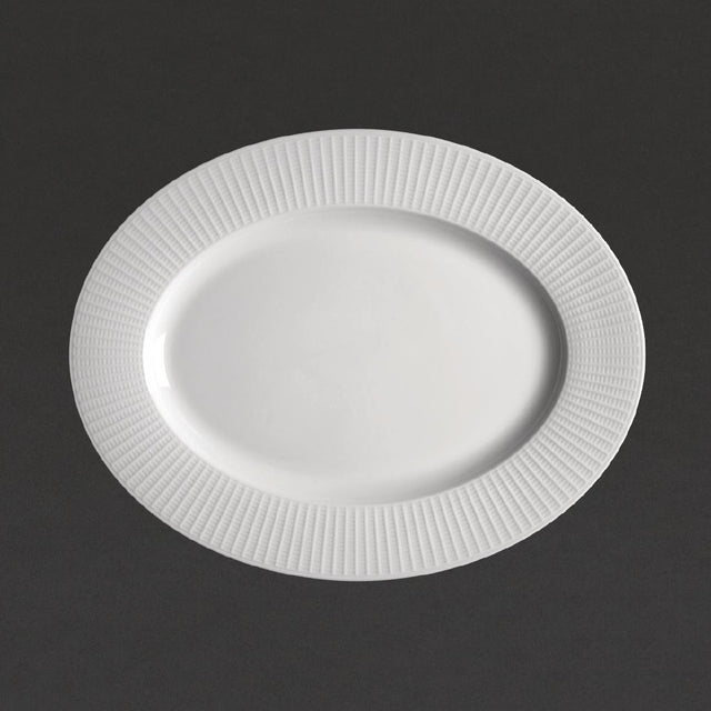 Steelite Willow Oval Plate. length 330mm. (Pack of 12) - VV676 Plates Steelite