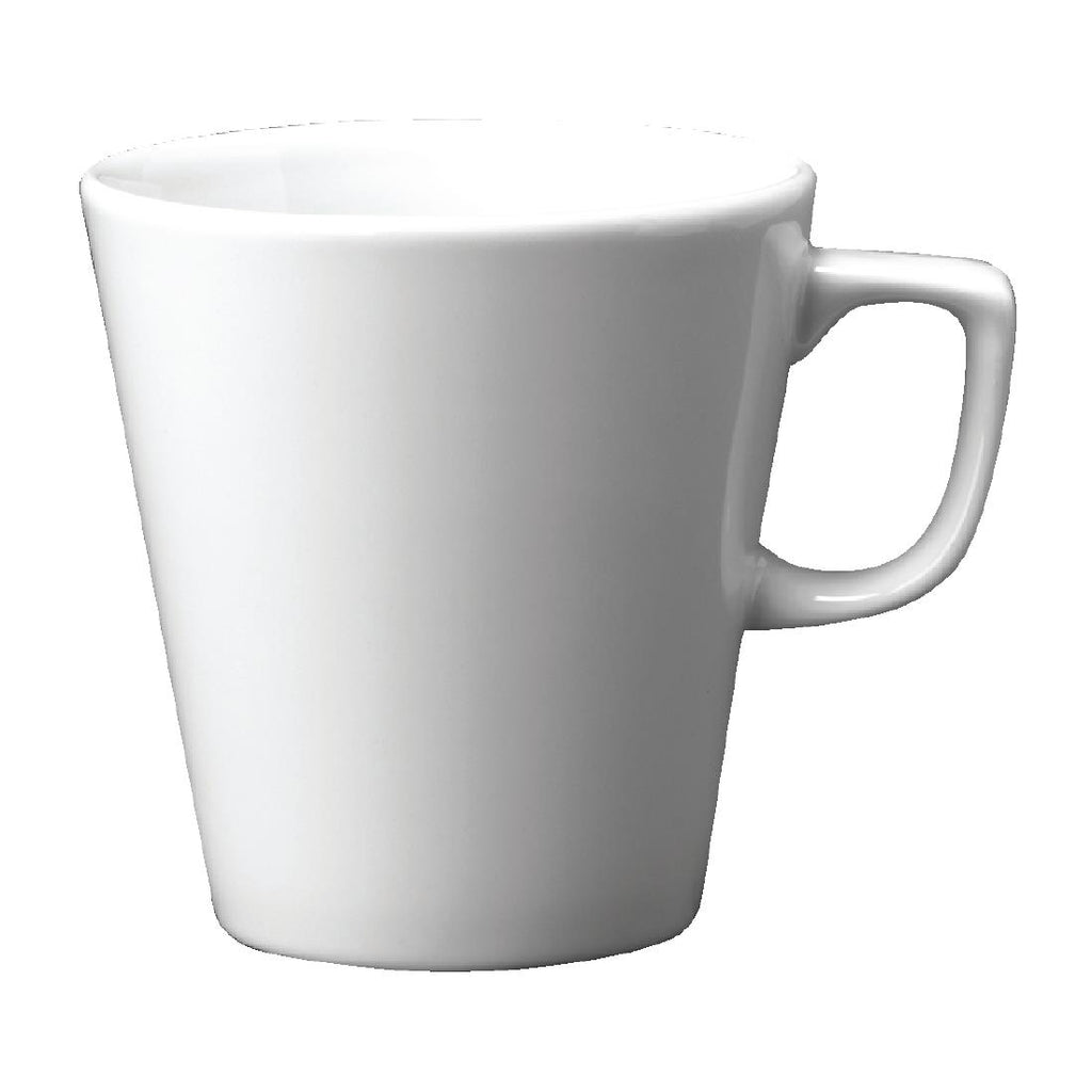 Churchill Plain Whiteware Cafe Latte Mugs 340ml (Pack of 12) - W002 Churchill Super Vitrified Churchill   