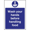 Vogue Wash hands Before Handling Food Sign - W110  Vogue   