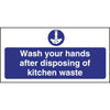 Vogue Wash Hands Kitchen Waste Sign - W191  Vogue   