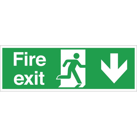 Fire Exit Sign Arrow Down - W300  Vogue   