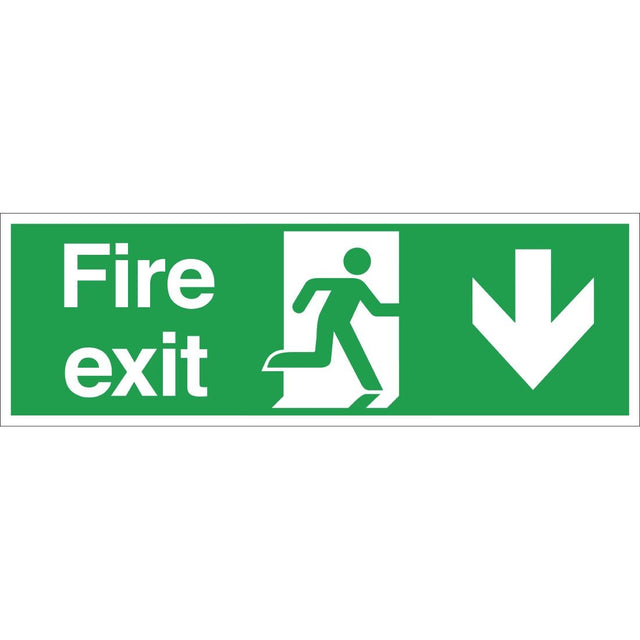 Fire Exit Sign Arrow Down - W300  Vogue   