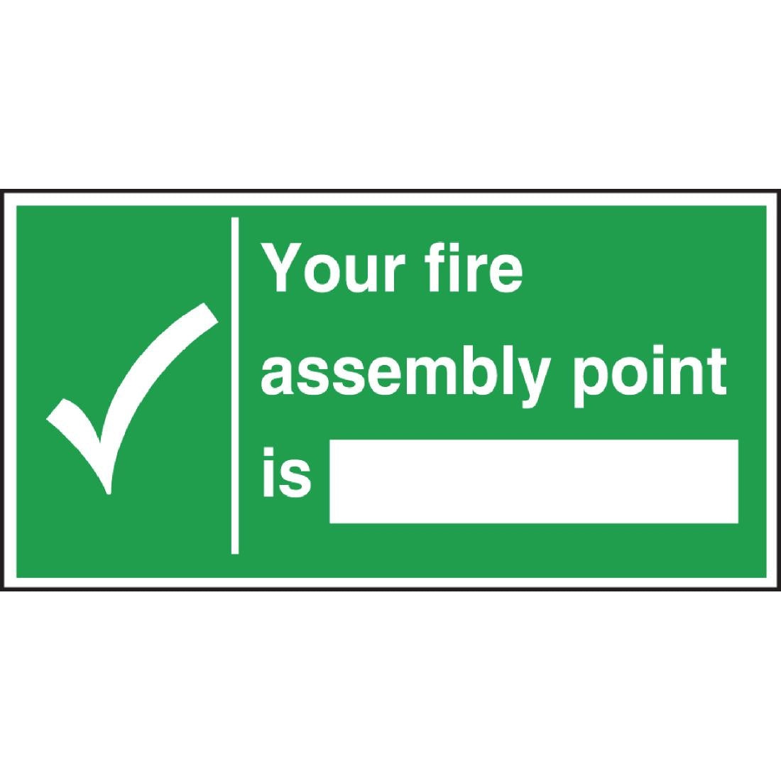Vogue Fire Assembly Point Sign - W312  Vogue   