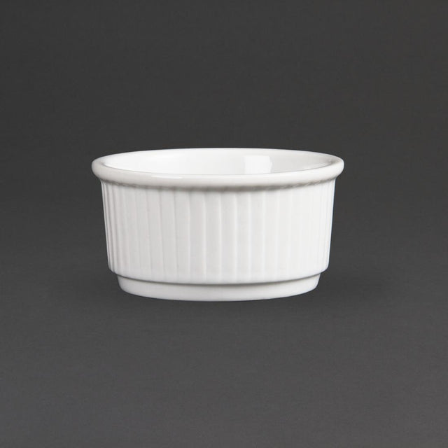 Olympia Whiteware Stacking Ramekins 85mm (Pack of 12) - W421 Olympia Crockery Olympia   