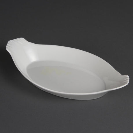 Olympia Whiteware Oval Eared Dishes 320x 177mm (Pack of 6) - W423 Olympia Crockery Olympia   