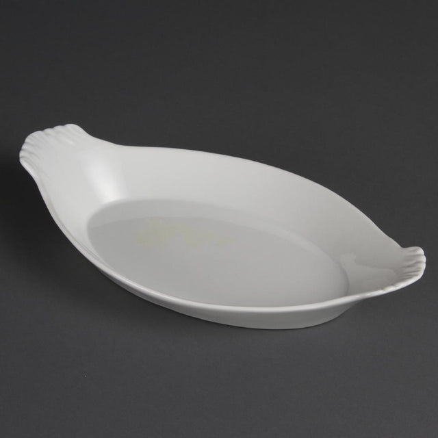 Olympia Whiteware Oval Eared Dishes 320x 177mm (Pack of 6) - W423 Olympia Crockery Olympia   