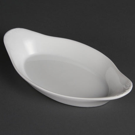 Olympia Whiteware Oval Eared Dishes 229x 127mm (Pack of 6) - W427 Olympia Crockery Olympia   