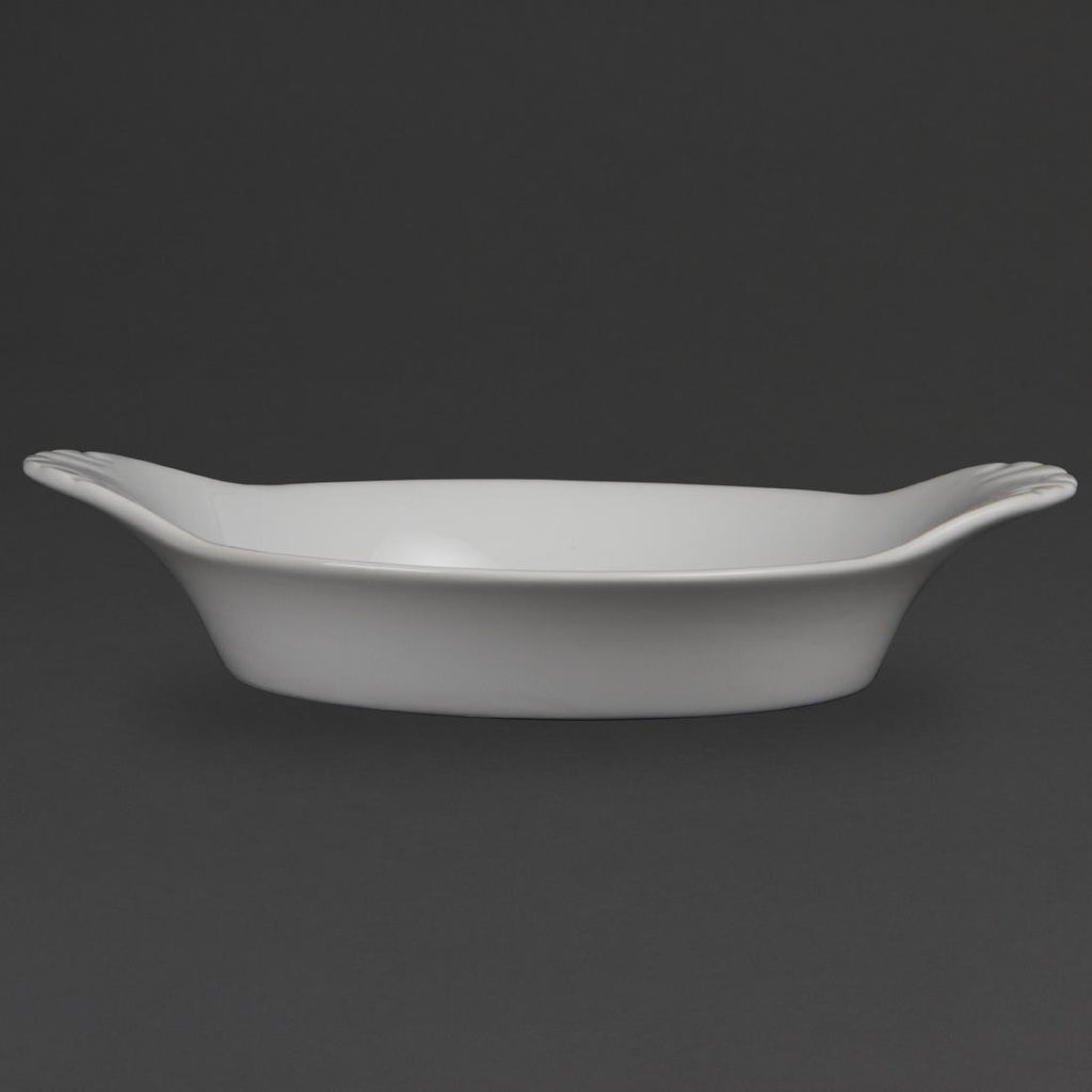 Olympia Whiteware Round Eared Dishes 220mm (Pack of 6) - W433 Olympia Crockery Olympia   