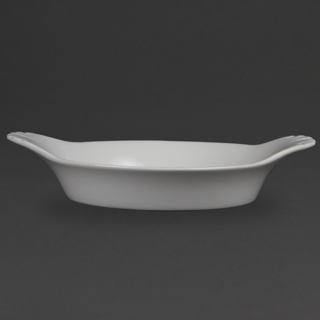 Olympia Whiteware Round Eared Dishes 220mm (Pack of 6) - W433 Olympia Crockery Olympia   