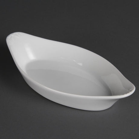 Olympia Whiteware Oval Eared Dishes 262mm (Pack of 6) - W440 Olympia Crockery Olympia   