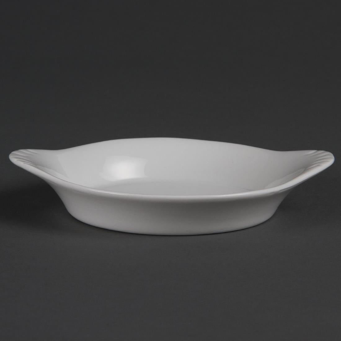 Olympia Whiteware Round Eared Dishes 156x 126mm (Pack of 6) - W443 Olympia Crockery Olympia   