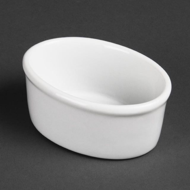Olympia Whiteware Oval Ramekins 105mm (Pack of 12) - W445 Olympia Crockery Olympia   