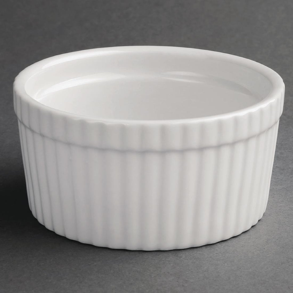 Olympia Whiteware Souffle Dishes 128mm (Pack of 6) - W446 Olympia Crockery Olympia   