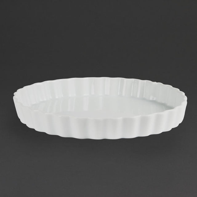 Olympia Whiteware Flan Dishes 265mm (Pack of 6) - W449 Olympia Crockery Olympia   