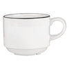 Churchill Alchemy Mono Stacking Tea Cups 206ml (Pack of 24) - W552 Cups and Mugs Churchill