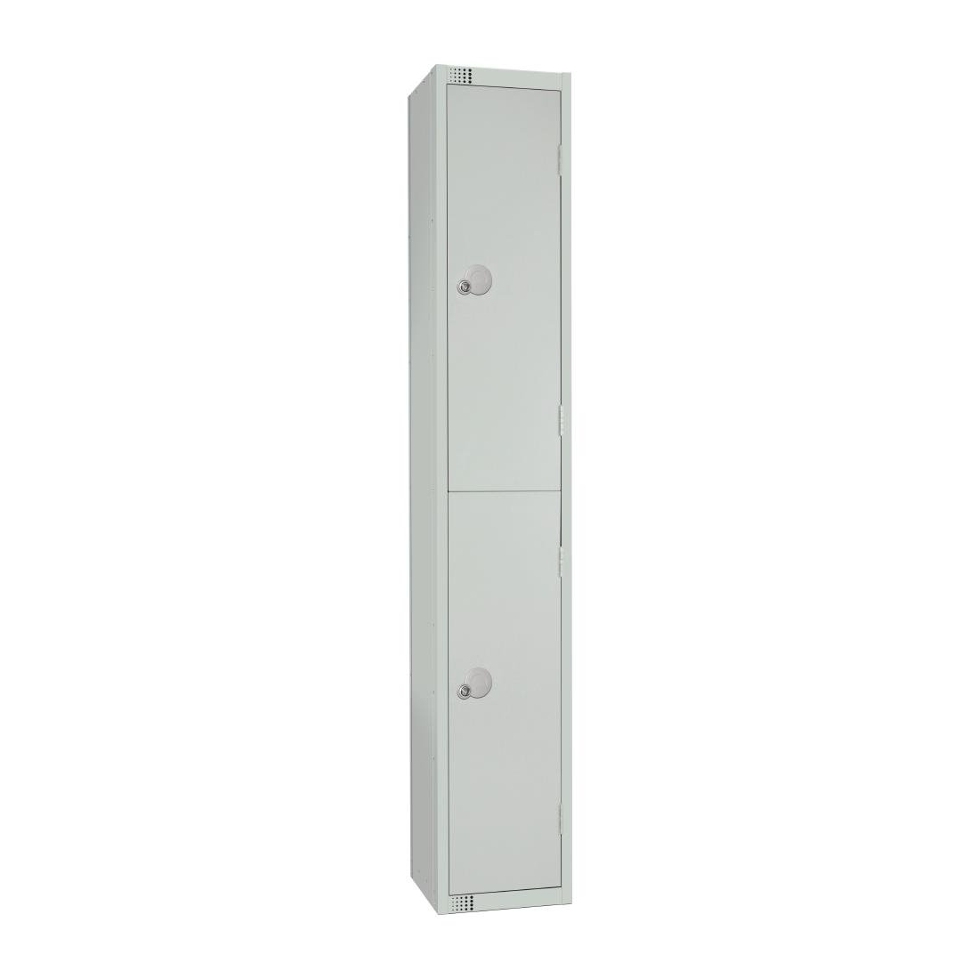 Elite Double Door Electronic Combination Locker with Sloping Top Grey - W930-ELS Steel Lockers 300mm Deep Elite Lockers   