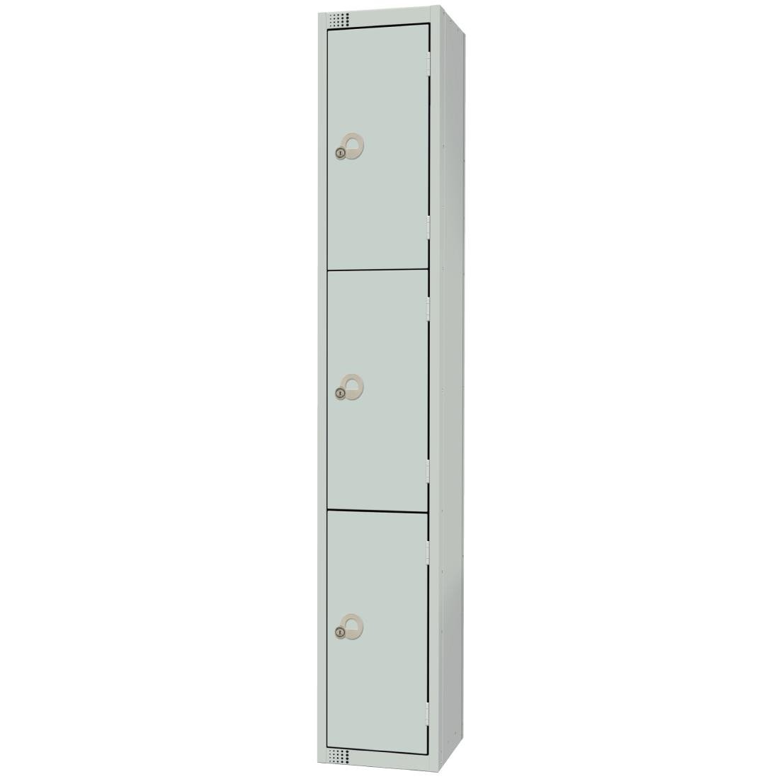 Elite Three Door Manual Combination Locker Locker Grey - W931-CL Steel Lockers 300mm Deep Elite Lockers   