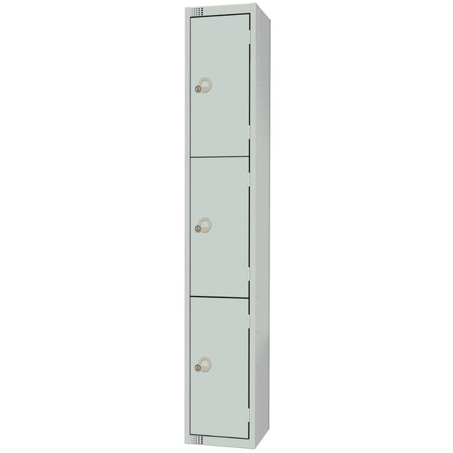 Elite Three Door Manual Combination Locker Locker Grey - W931-CL Steel Lockers 300mm Deep Elite Lockers   
