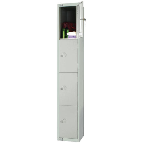 Elite Four Door Camlock Locker Grey - W932-C Steel Lockers 300mm Deep Elite Lockers   