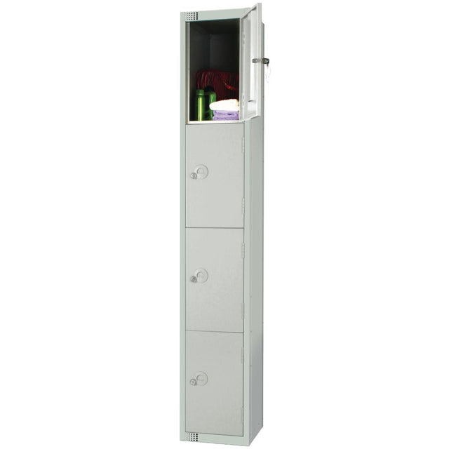 Elite Four Door Camlock Locker Grey - W932-C Steel Lockers 300mm Deep Elite Lockers   