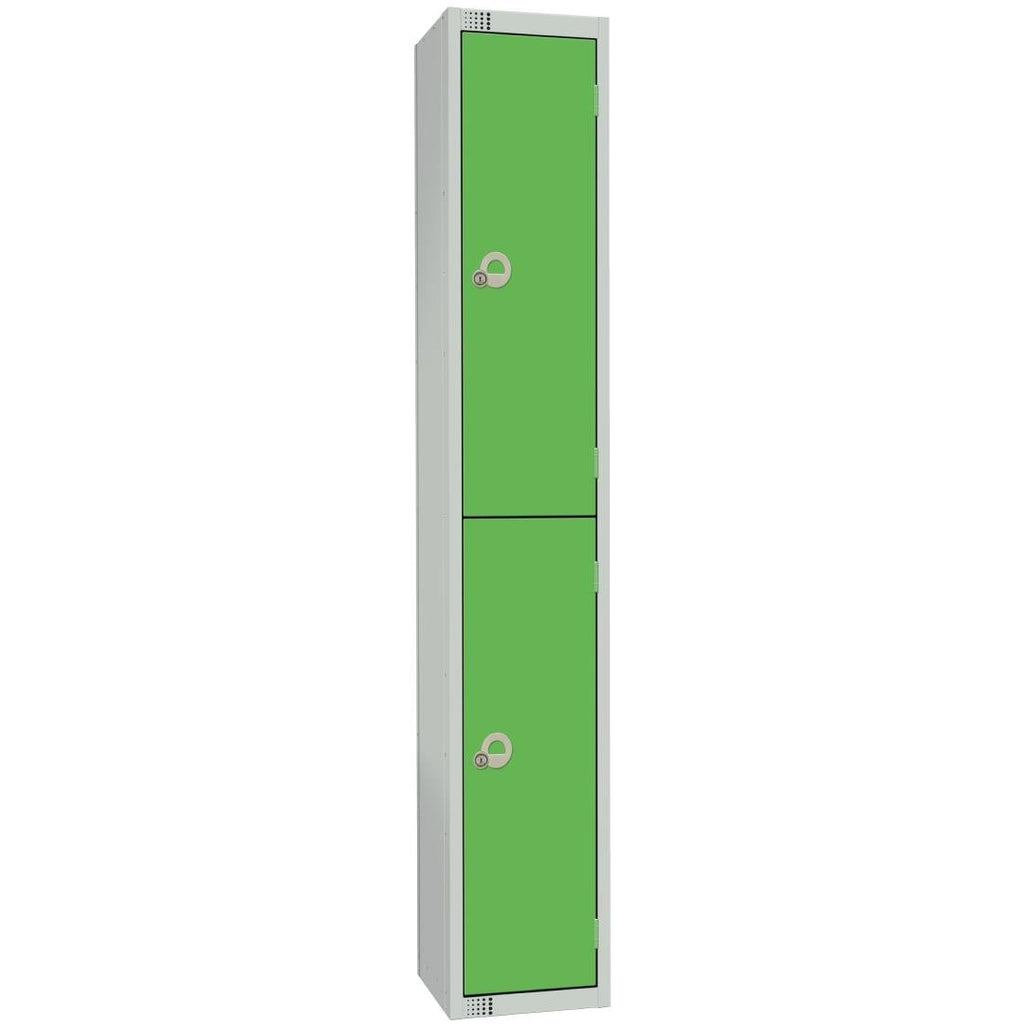 Elite Double Door Padlock Locker Green - W955-P Steel Lockers 300mm Deep Elite Lockers   