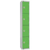 Elite Four Door Manual Combination Locker Locker Green - W957-CL Steel Lockers 300mm Deep Elite Lockers   