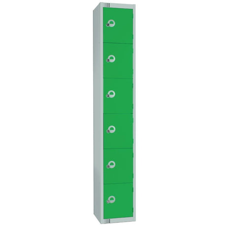 Elite Six Door Electronic Combination Locker Green - W958-EL Steel Lockers 300mm Deep Elite Lockers   