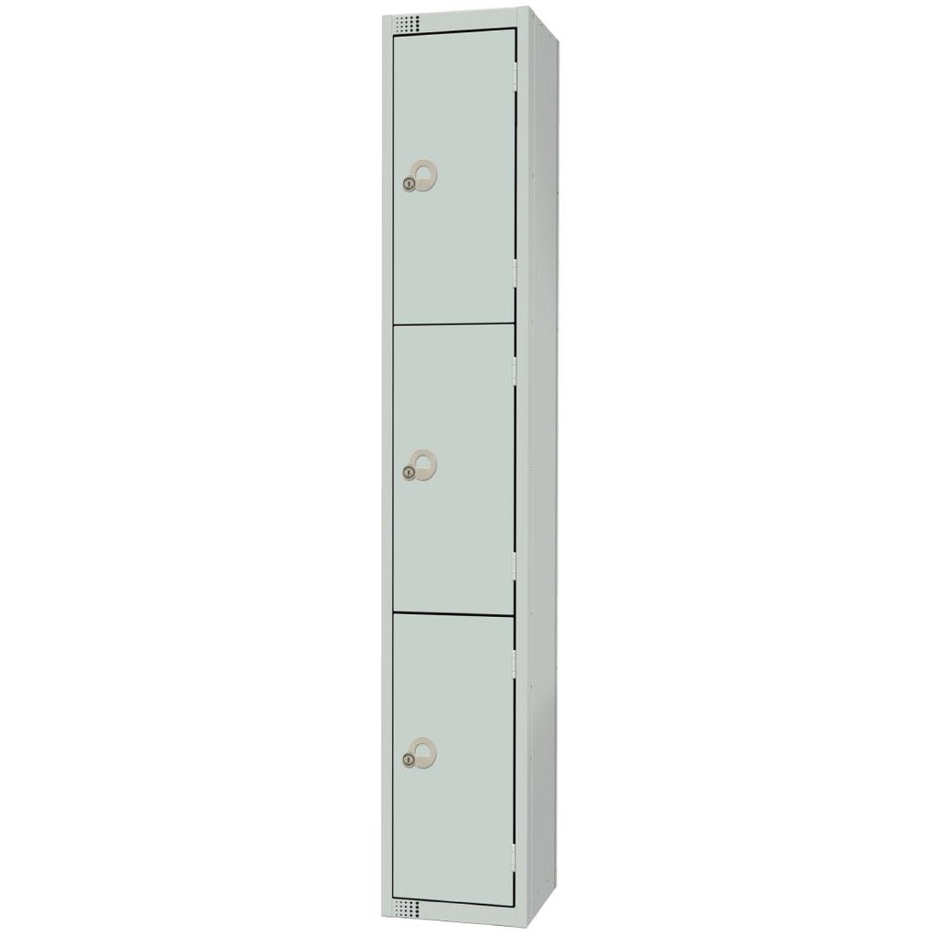 Elite Three Door Electronic Combination Locker Grey - W961-EL Steel Lockers 450mm Deep Elite Lockers   