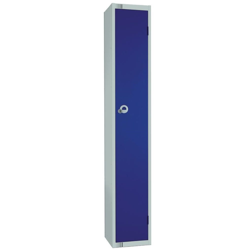 Elite Single Door Camlock Locker Blue - W974-C Steel Lockers 450mm Deep Elite Lockers   