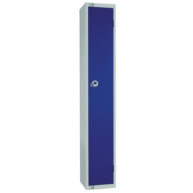 Elite Single Door Camlock Locker Blue - W974-C Steel Lockers 450mm Deep Elite Lockers   