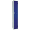 Elite Single Door Padlock Locker with Sloping Top Blue - W974-PS Steel Lockers 450mm Deep Elite Lockers   