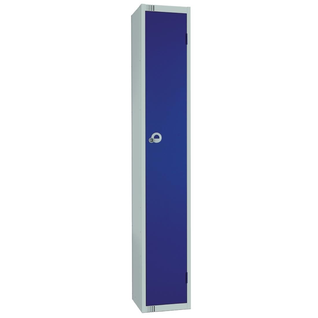 Elite Single Door Camlock Locker with Sloping Top Blue - W974-CS Steel Lockers 450mm Deep Elite Lockers   