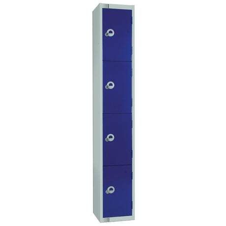 Elite Four Door Electronic Combination Locker Blue - W977-EL Steel Lockers 450mm Deep Elite Lockers   