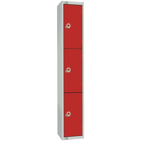 Elite Four Door Manual Combination Locker Locker Red - W982-CL Steel Lockers 450mm Deep Elite Lockers   